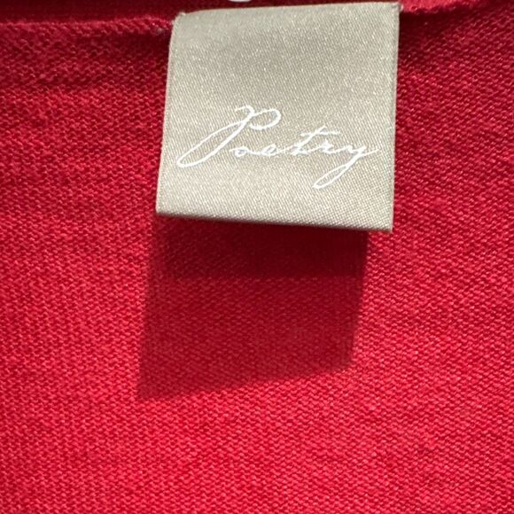 Poetry Red Linen-Modal Cardigan – SZ UK 18 / EUR 46 - Picture 2 of 5